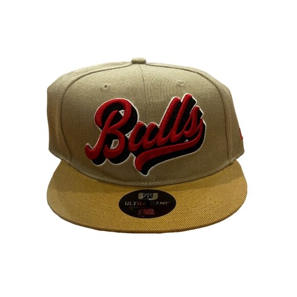 Chicago Bulls Ultra Game NBA Brown Snapback Hat OSFA Brand New with Tags - Picture 1 of 6